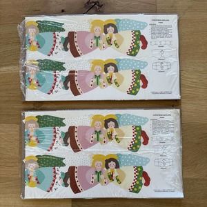 Vintage Paper Christmas Angels Garland Centerpiece 1987 USA Country Craft 80s